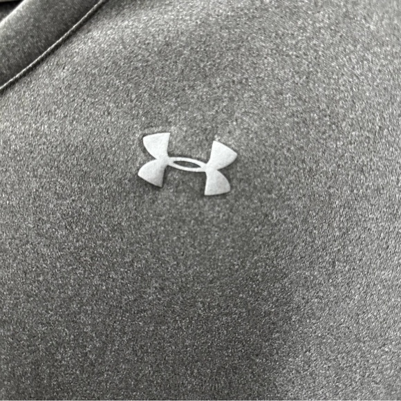 Under Armour HeatGear Charcoal Gray V-Neck T-Shirt Large | Athletic Stretch - Picture 2 of 5